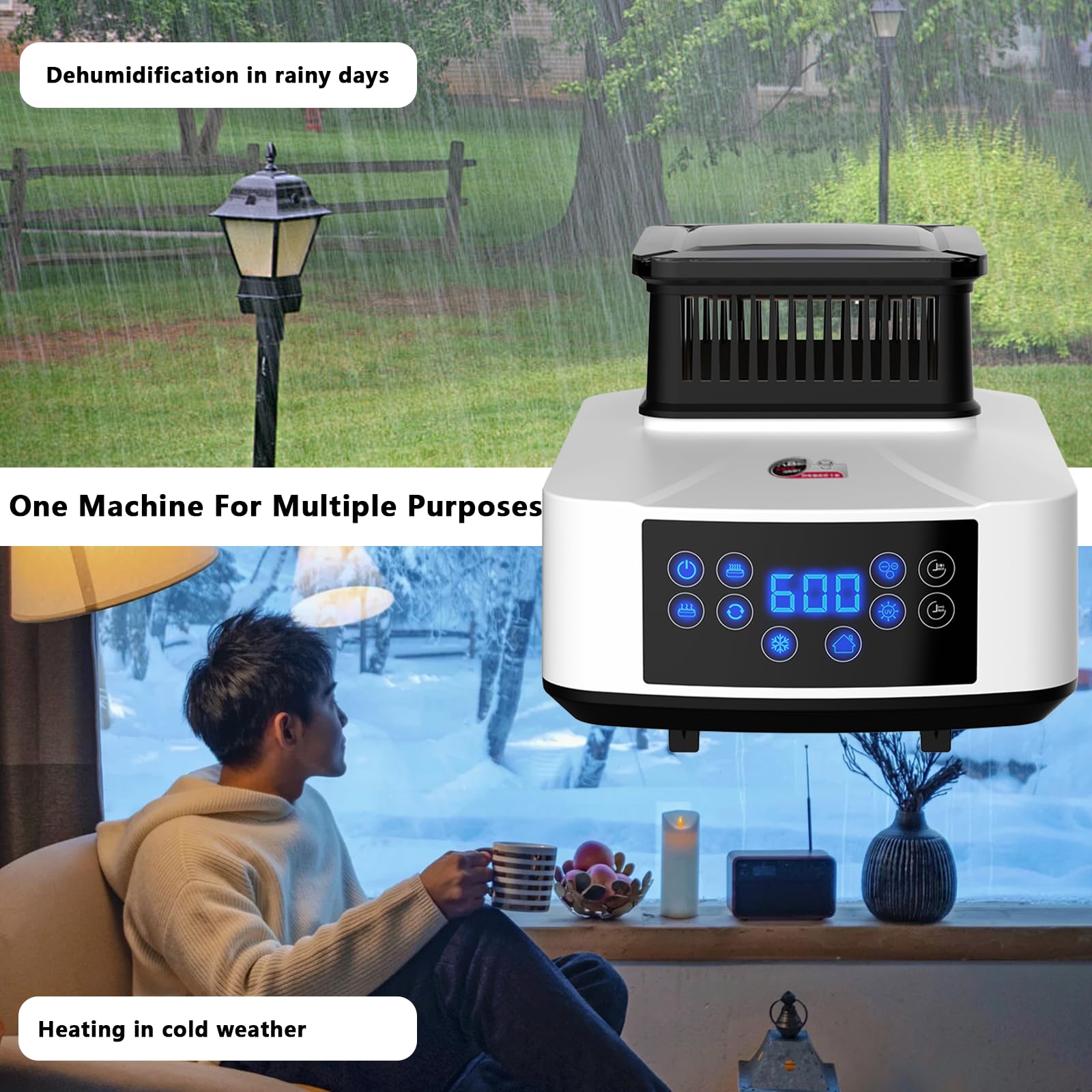 Secador eléctrico portátil, 2200 W, secadora de ropa con mando a distancia, sincronización de cuatro velocidades (60/120/180/240 min), secador de ropa mudo para casa, lavandería, apartamento