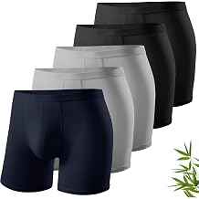 MEETYOO Mens Underwear Boxer Briefs Pack, Moisture-Wicking Underwear for Men Breathable No Ride Up Boxers