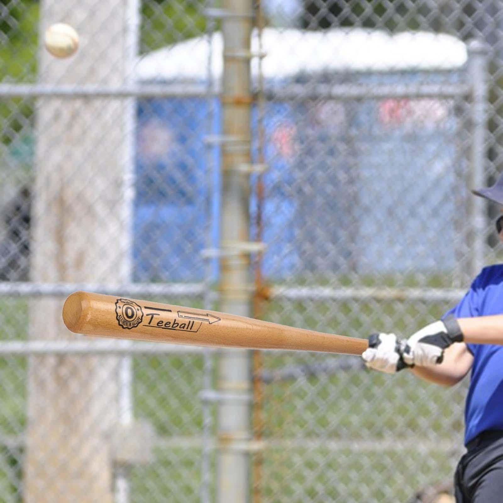 Bate de Béisbol de Madera Maciza, Bate de Béisbol de Juguete, Bate de Softbol Ligero Portátil Profesional de Mano