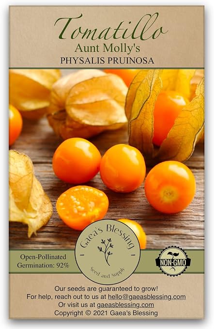 Ground Cherry (Tomatillo) Seeds – Non-GMO Heirloom For Home Garden – Sweet-Tart Fruit With Instructions