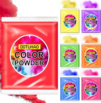 Color Powder - 7 Colors Run Powders, 3.5oz/100g Each Color, Holi Powder for Colored Toss, and Car Burnout, Holi Festival, Parties, Colors Wars, Fun Runs, Summer Camps, Festivals7 Colors,100g