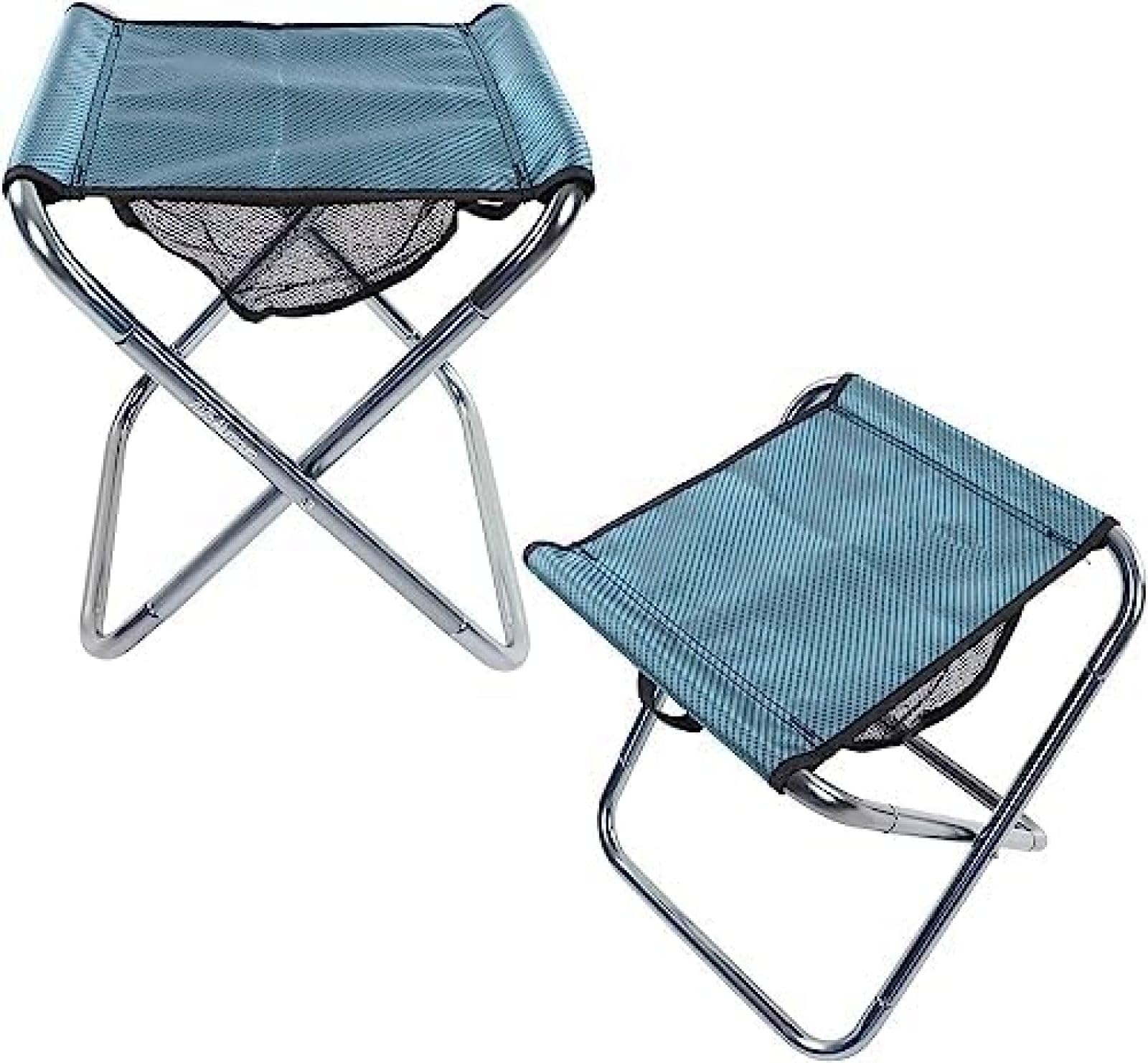Sgabello telescopico Sgabello pieghevole Sgabello da campeggio, Sgabello pieghevole portatile con carico di 150 kg Antistrappo per viaggi all'aperto,Blue