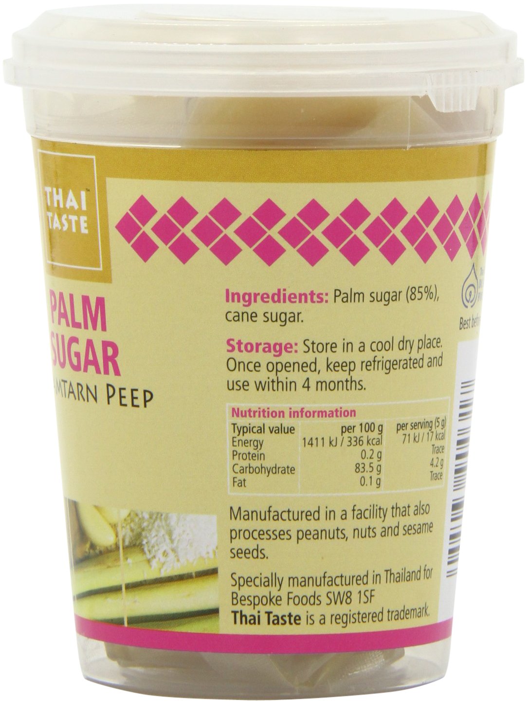Thai Taste Palm Sugar 200 g (Pack of 3)