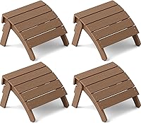 Vista 24 de YEFU Adirondack - Otomana para patio, reposapiés Adirondack, reposapiés plegable Adirondack para exteriores, porche, patio trasero, jardín, fogatas
