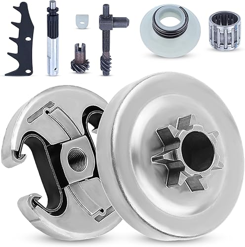 . Tambor de embrague 7T de 325 pulgadas para Husqvarna 340 345 445 450 compatible con motosierra de gas Jonsered 2145 2150 piezas de repuesto con