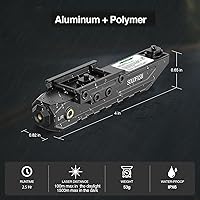 Vista 3 de Solofish 2-in-1 Mounted Laser Sight is Compatible with Mlok/Picatinny Rail for Rifle, Low-Profile Tactical Green/Blue/Red Laser Sight, Magnetic