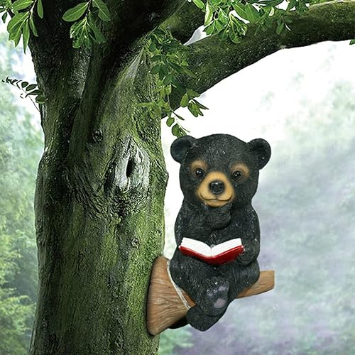 Miniatura 4 de BESPORTBLE Luz solar de oso para exteriores, luces de decoración al aire libre, luz para patio exterior, estatua solar de oso, estatua de