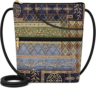 Danny K. Women's Tapestry Bella Purse Crossbody Handbag, Adjustable Cord, Handmade in USA