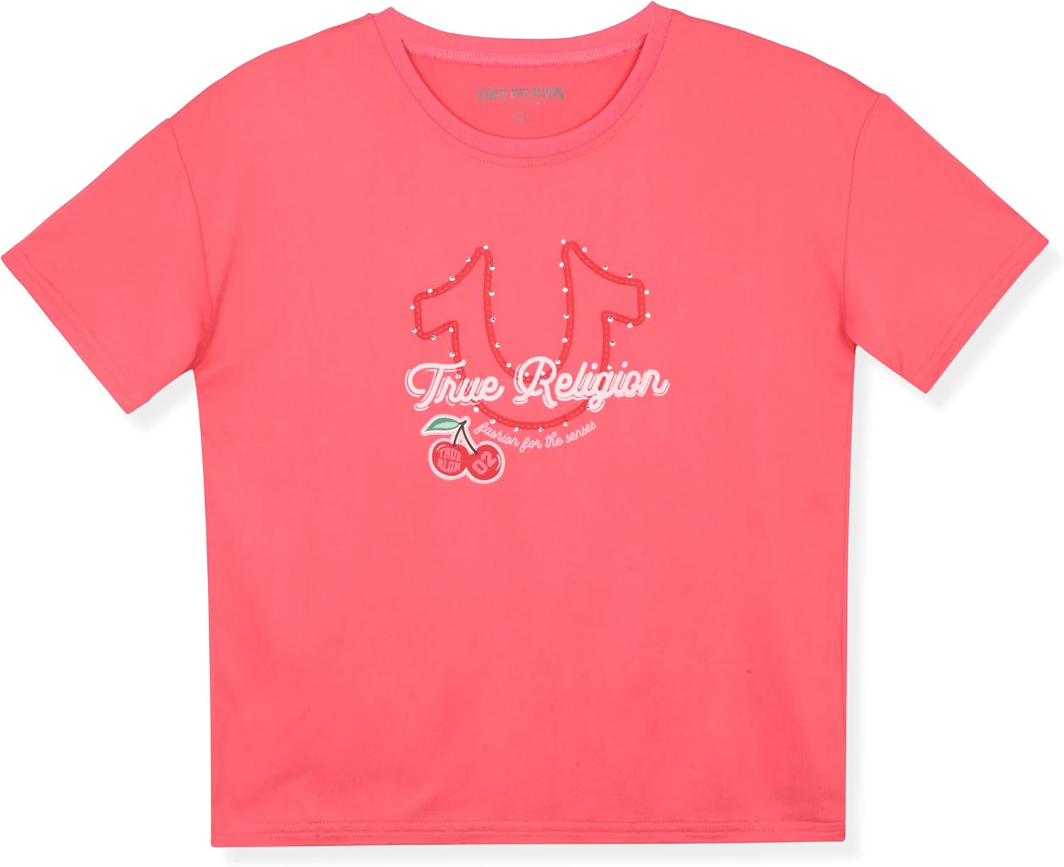 True Religion Girls Pajama Short Sets for Kids Button Front Short Sleeve Shirt and Sleepwear Shorts in Sizes 3T to 16