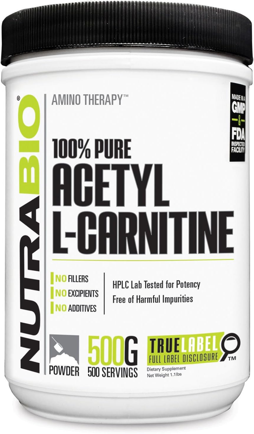 NutraBio Amino Therapy 100 Pure Acetyl L-CARNITINE