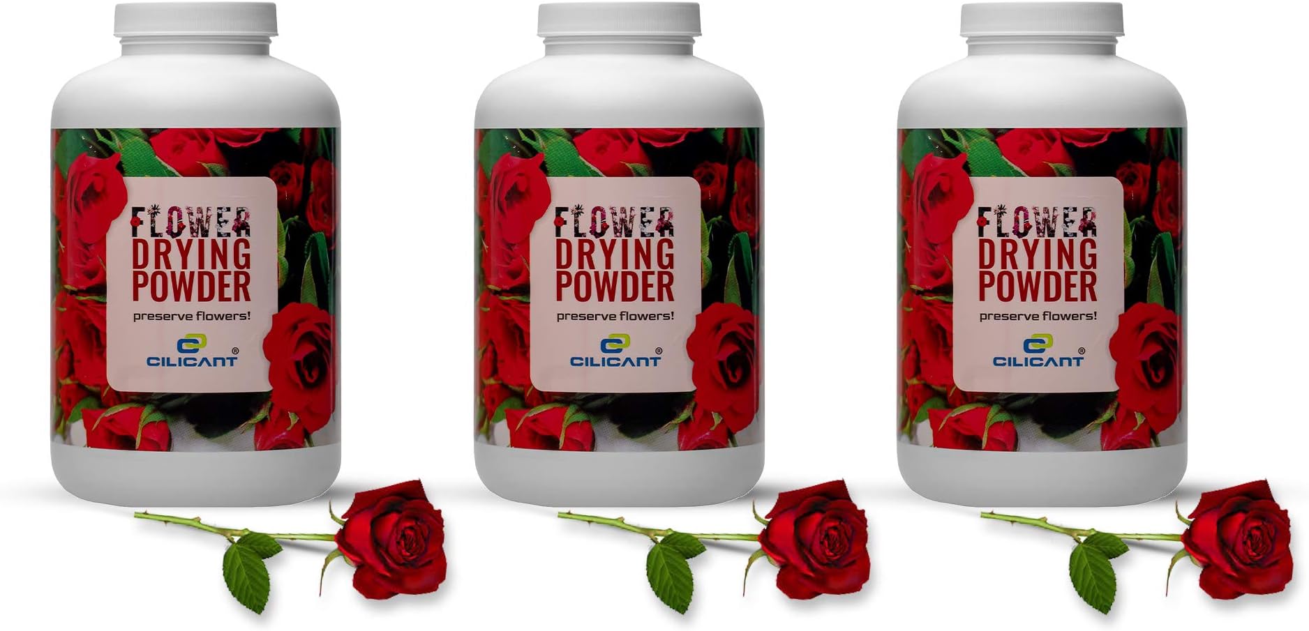 CILICANT Flower Drying Powder for DIY with Dry Flowers, Potpourri, Dry Flower Art, Dried Flower in Resin Decor, Dry Flowers with Silica Gel Powder (pack of 3)