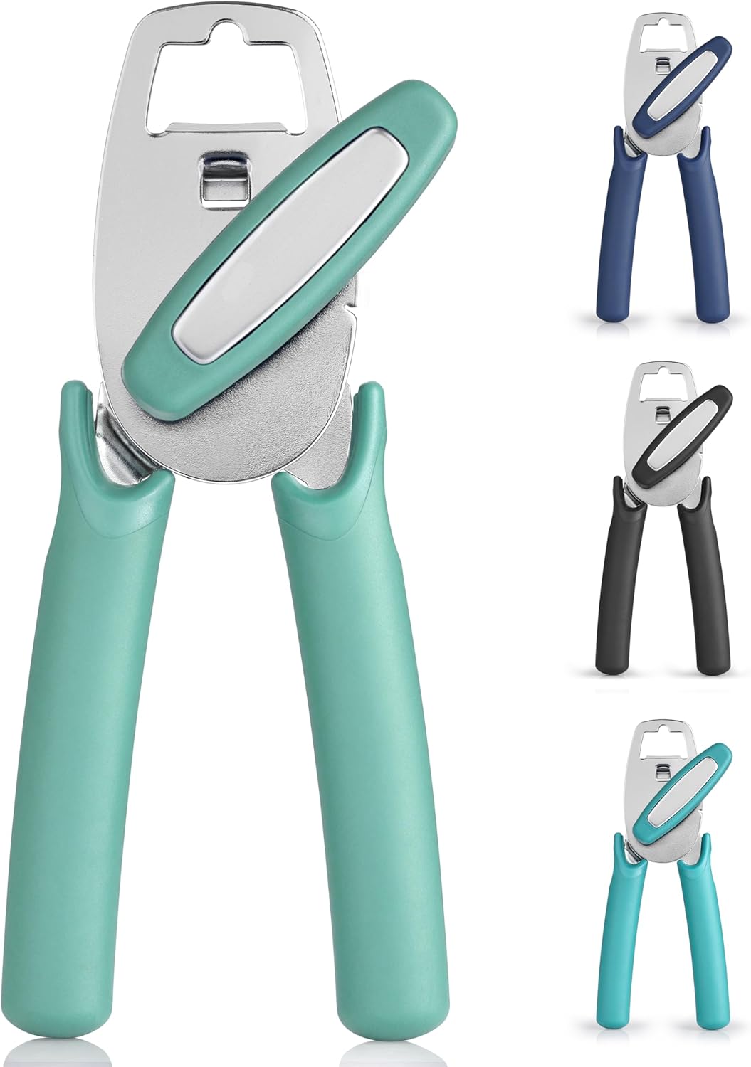 Zulay Kitchen Heavy Duty Stainless Steel Manual Can Opener – Ergonomic Soft Grip Handles, Smooth Edge Cutting Wheel & Large Built In Bottle Opener – Easy Turn Knob for Effortless Use – Mint Zulay Kitchen Heavy Duty Stainless Steel Manual Can Opener – Ergonomic Soft Grip Handles, Smooth Edge Cutting Wheel & Large Built In Bottle Opener – Easy Turn Knob for Effortless Use – Mint