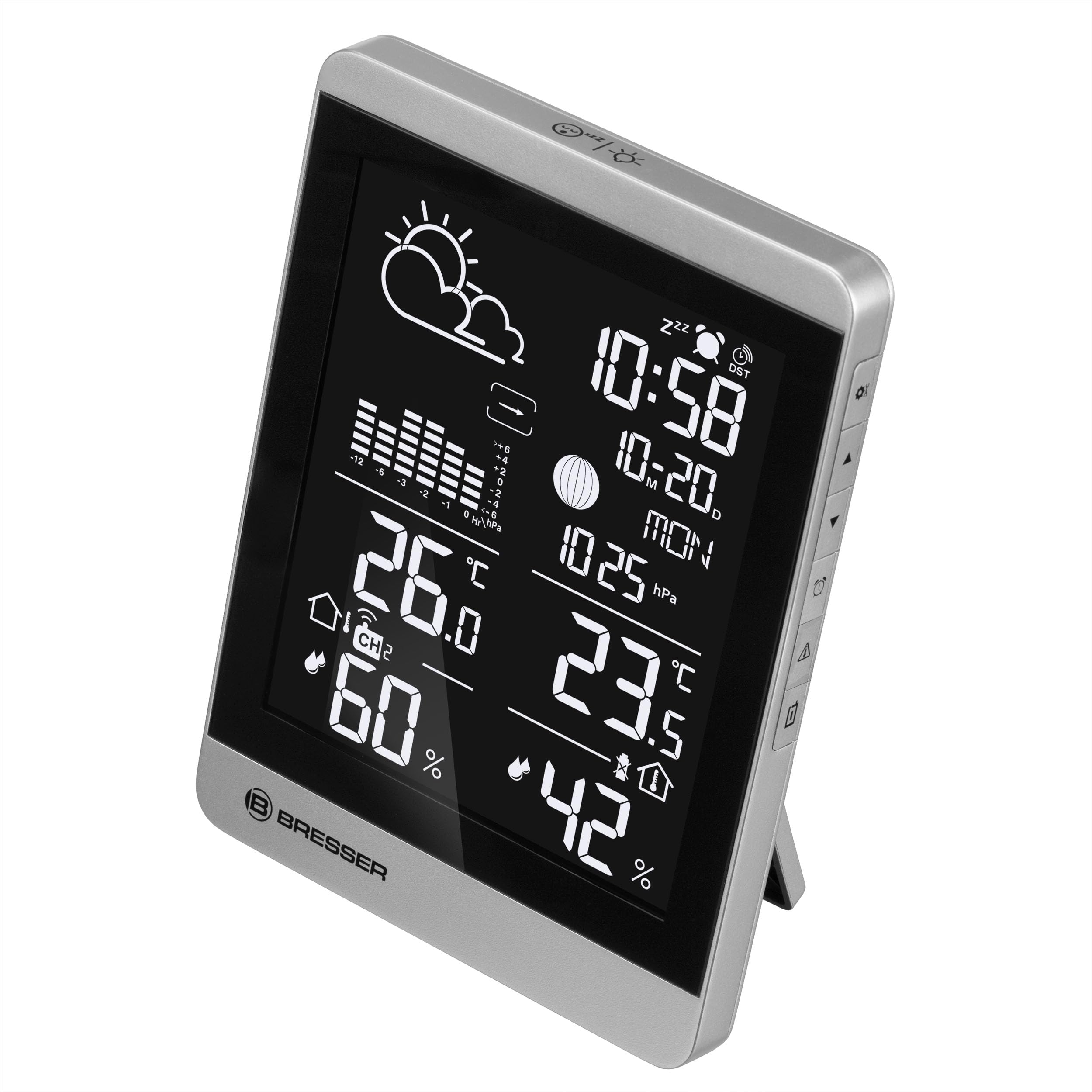 Stazione Meteorologica Deluxe NEO – Display Colorato Con Sensore Esterno, Fasi Lunari, Svezia E Pressione (Alimentatore Incluso)