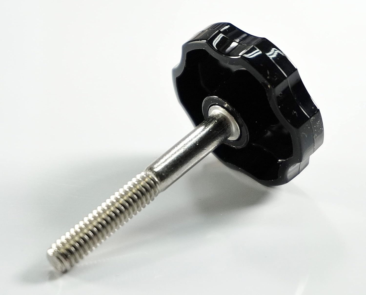 5/16-18 x 2" Thumb Screw Thumbscrew Thumb Screws Stainless Steel Standard Coarse Threads Clamping Rosette Knobs Black - Made in the USA (4)