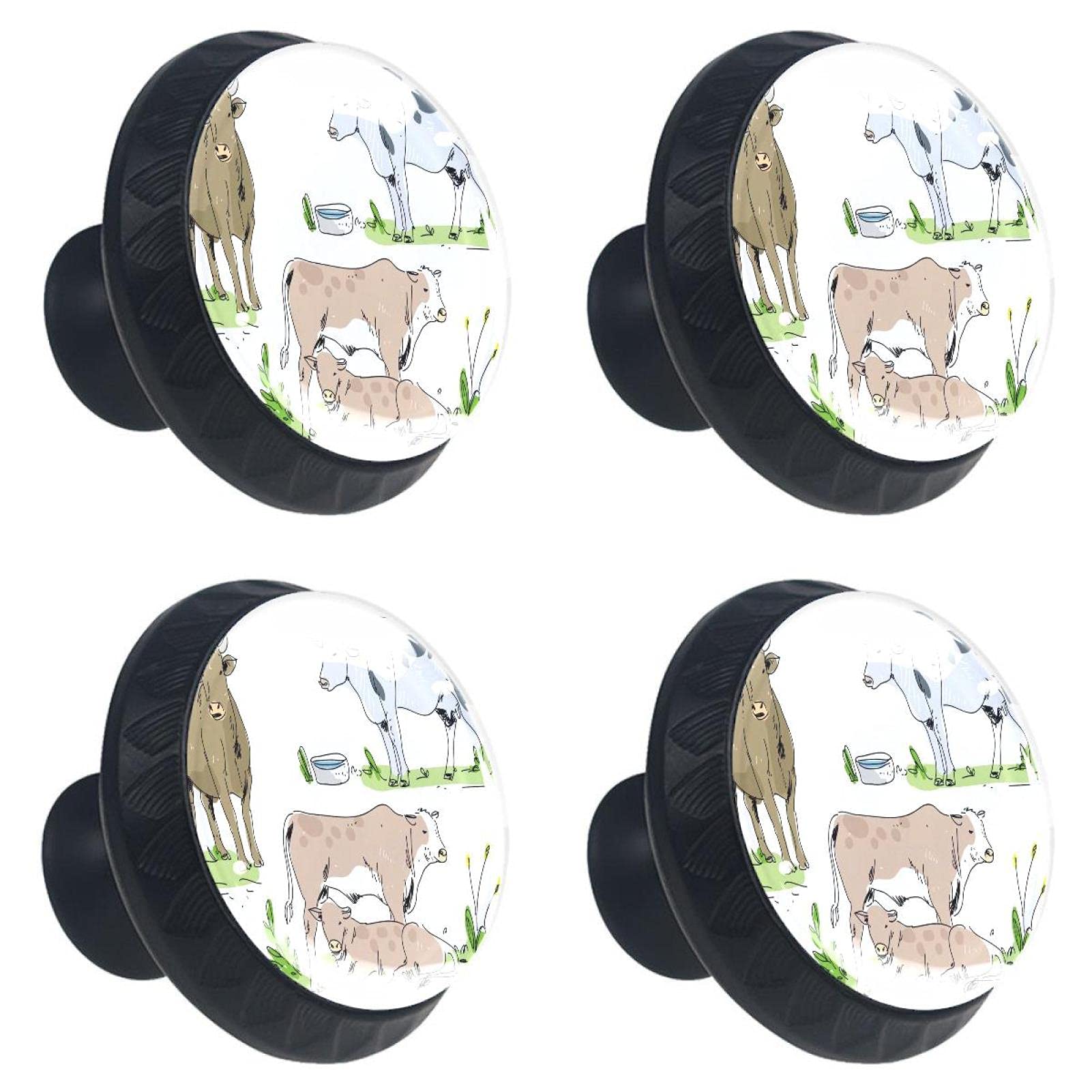 Boutons de tiroir en cristal vache 30mm pour remplacer une poignée cassée ou terne