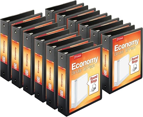 Miniatura 58 de Cardinal Carpetas económicas de 3 anillas, 1.5 pulgadas, anillos redondos, capacidad para 350 hojas, vista de presentación ClearVue, antiadherente