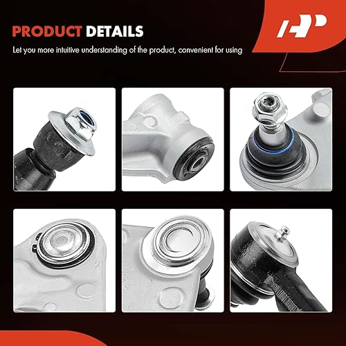 Miniatura 9 de A-Premium Juego de 8 piezas de suspensión delantera, brazo de control superior inferior, barra estabilizadora, extremo de barra de acoplamiento