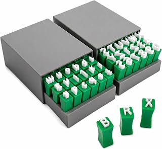 2 Stück Alphabet Tonstempel Set, Buchstaben Stempel für Ton und Keramik