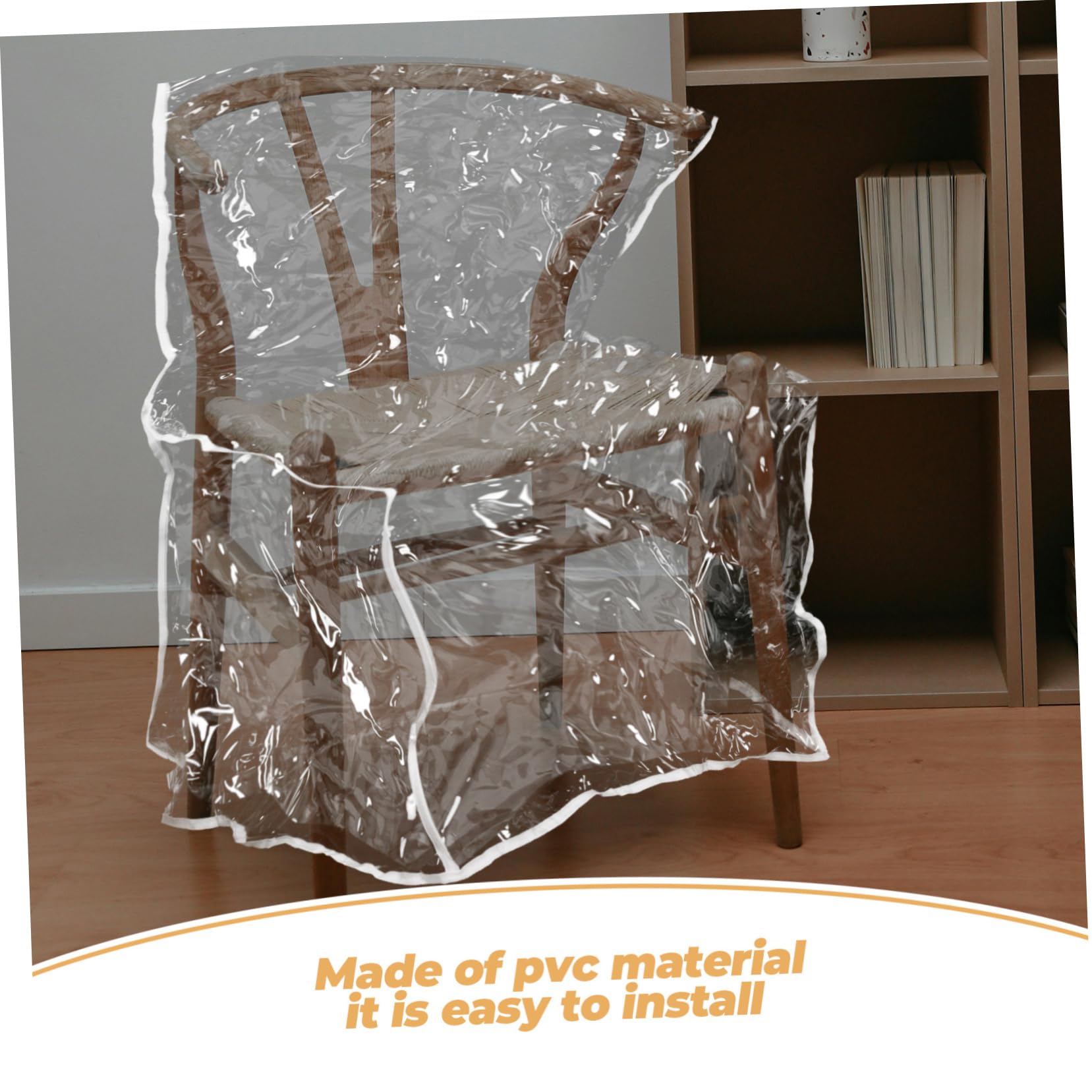 Coprisedie Trasparente in Pvc, Protezione Antiscivolo per Sedia da Pranzo