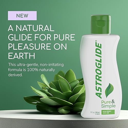 Miniatura 2 de Astroglide Pure & Simple Lubricante Personal (5 onzas), lubricante sexual a base de agua 100% derivado de forma natural, fórmula ultra suave para