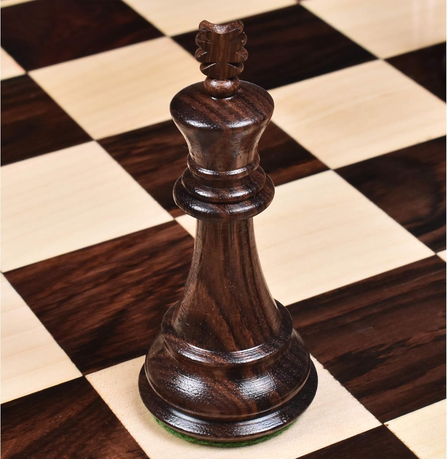 4" Majestic Series Staunton Chess Pieces Only Set-Double Weighted Rosewood