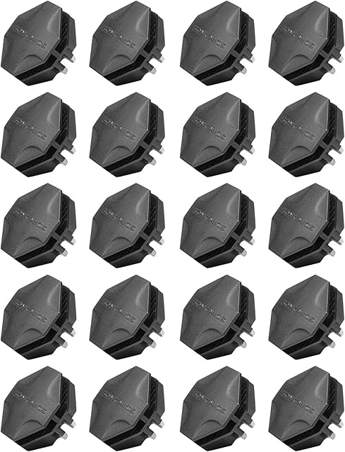 SONGMICS 20 Pieces Interlocking Plastic Connectors for DIY Storage Cubes Cabinet Shoe Rack Black ALPC0B-20V1