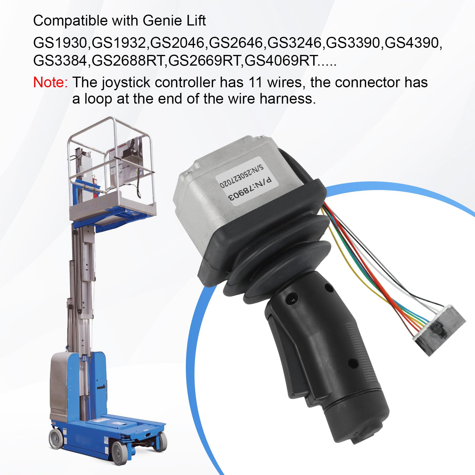 RALBDX Controller joystick Hall ad asse singolo 78903 compatibile con controller Genie Joystick GS1930 GS1932 GS2046 GS2646 GS3246 GS1530 GS2632 GS2632 GS3232 GS2032 GS2668 GS4390# 78 903 6. 04064