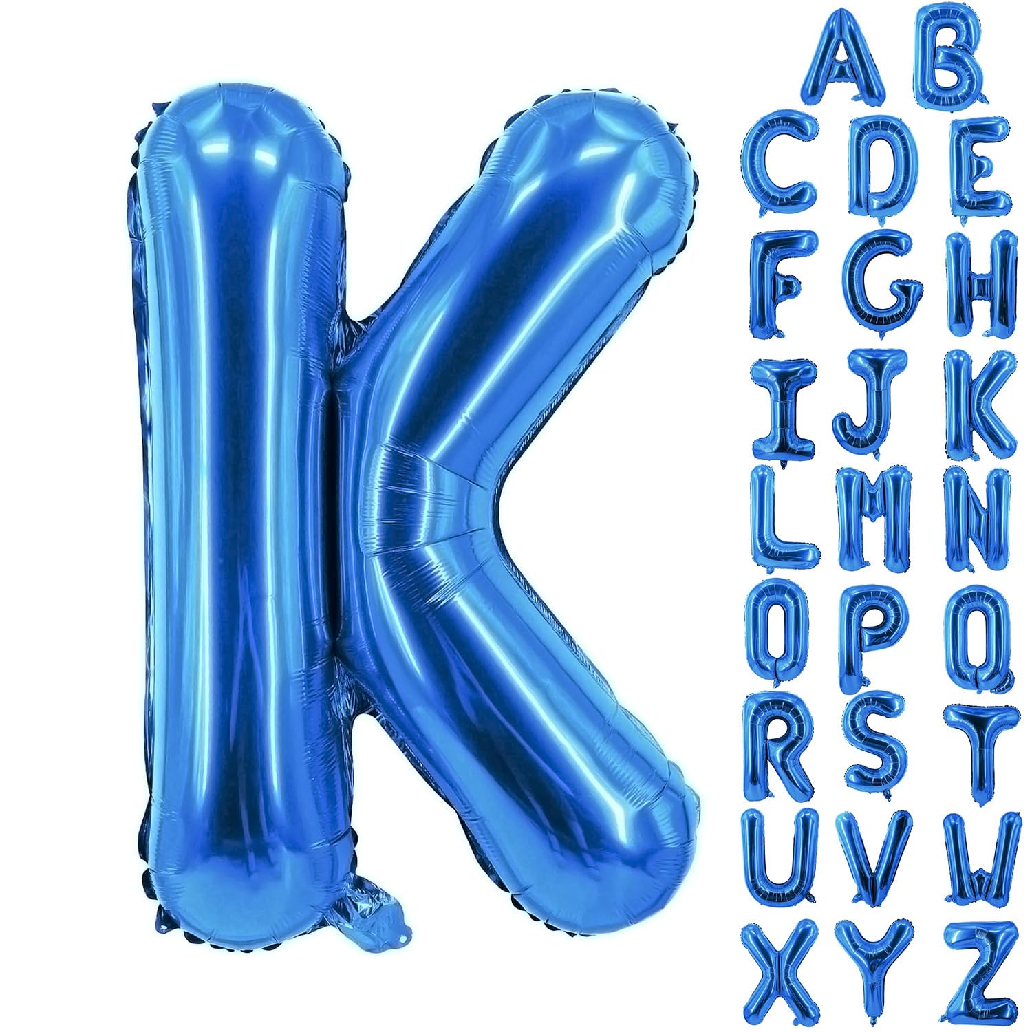 Letter Balloons 40 Inch Blue Giant Alphabet Balloons Letter K