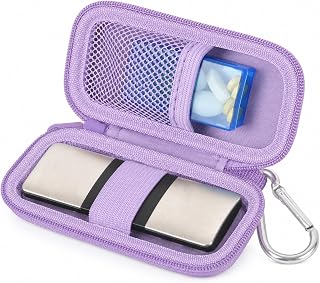 ALKOO Heart Monitor Case for AliveCor KardiaMobile 1-Lead, 6L & 6L Max | Hard travel storage with a pill box and carabiner for organized everyday carry; case only.