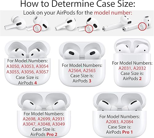 Miniatura 8 de LianaCases Personalized Case Compatible with AirPods - Custom Name with Heart - Includes Keychain Ring Carabiner