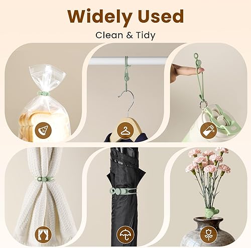 Miniatura 7 de 30 organizadores de cables de datos de silicona, organizadores reutilizables para oficina, organizador de cables elásticos multiusos para cables de