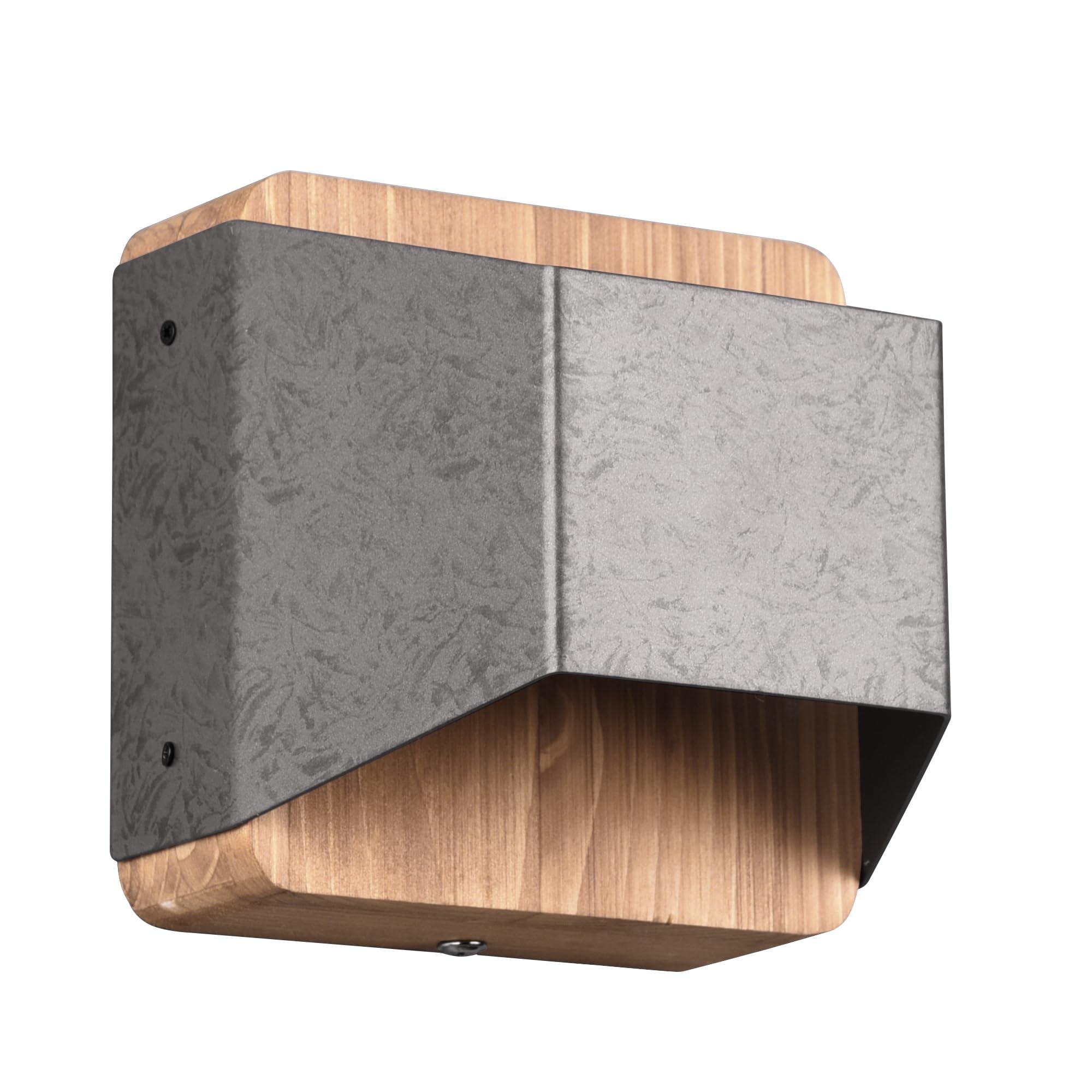 Trio Leuchten LED Wandleuchte Arino 224810167, Metall Nickel antik, Holz, inkl. 4.3 Watt LED, Switch Dimmer