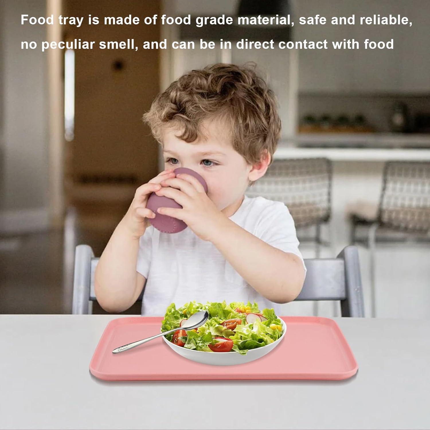8-Piece Wheat Straw Tray Craft Tray Set 12" x 8.7" Art Trays Serving Dishes image 4