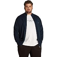 Tommy Hilfiger Uomo Pullover con Cerniera Essential Cotton Zip Thru Collo a Lupetto