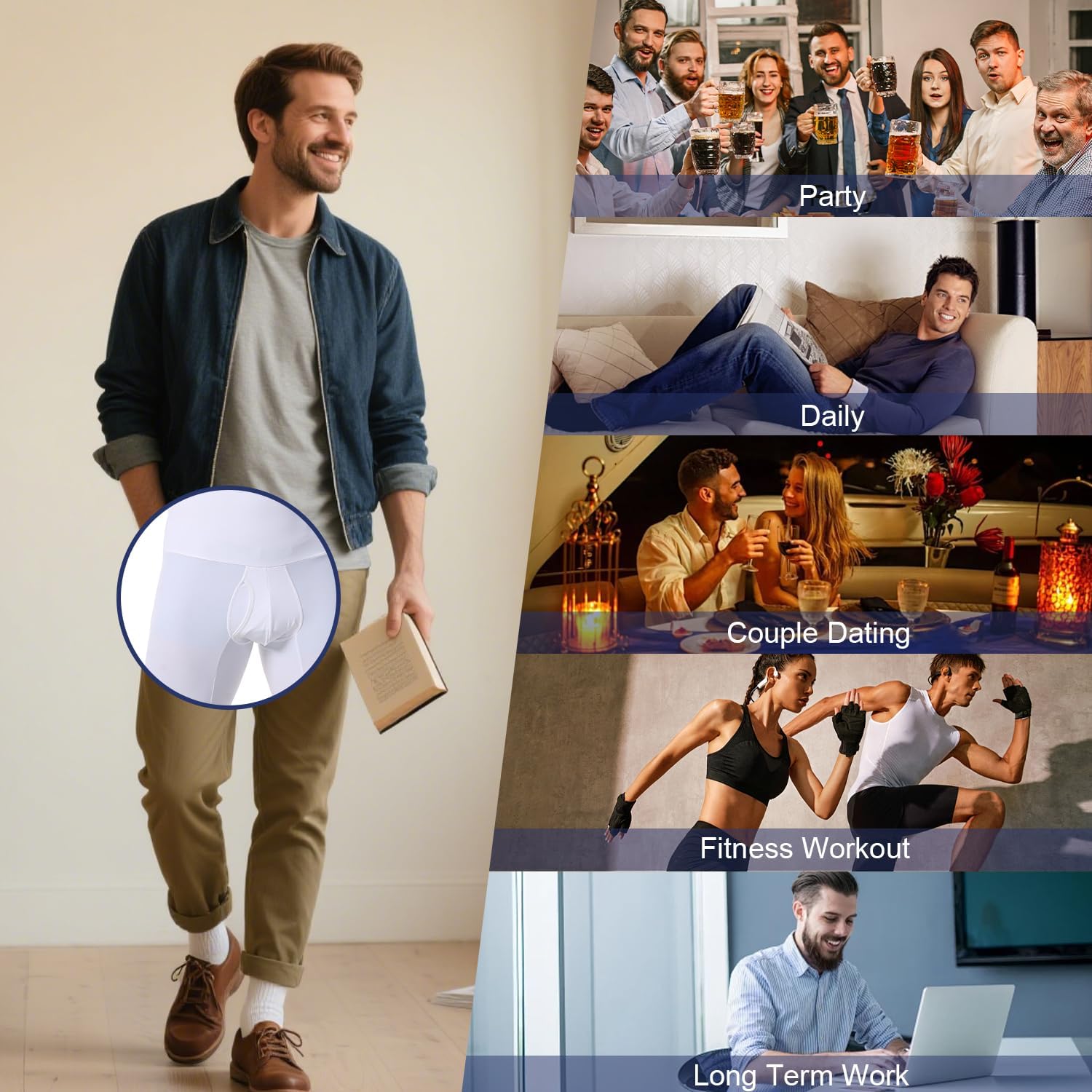 Compression Shorts Mens Shapewear Tummy Control,Shaperluv Slimming Body Shaper Boxer Briefs,Stomach Underwear - Image 6