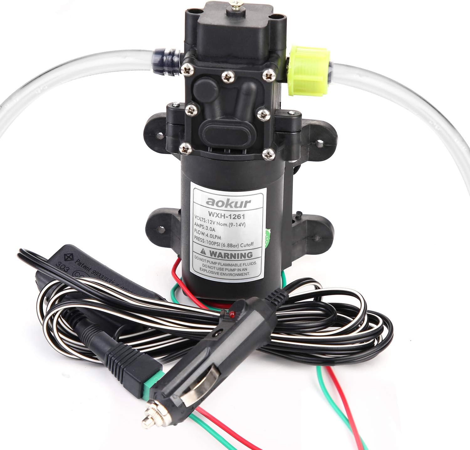 DC 12V 5L Transfer Pump Extractor Oil Fluid Diesel Scavenge Suction Vacuum with Siphon Hose and Cigarette Light 60W