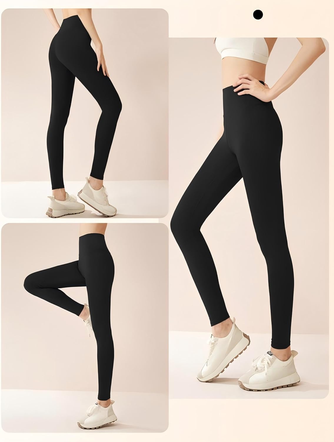 Leggings for Women Winter Warm Elastic Thick Thermal Legging Pants Fleece Lined Yoga Pants - Image 4