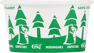 TableTop King 12 oz. Compostable and Biodegradable Paper Soup/Hot Food Cup with Tree Design - 500/Case