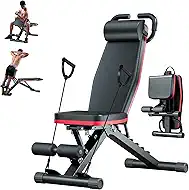 ALSO GO 2026 Adjustable Weight Bench for Home Gym, 98% Pre-Assembled, Foldable Gym Bench with Multi-Purpose Incline Decline Flat, Compact Workout Bench for Small Space Apartment Room