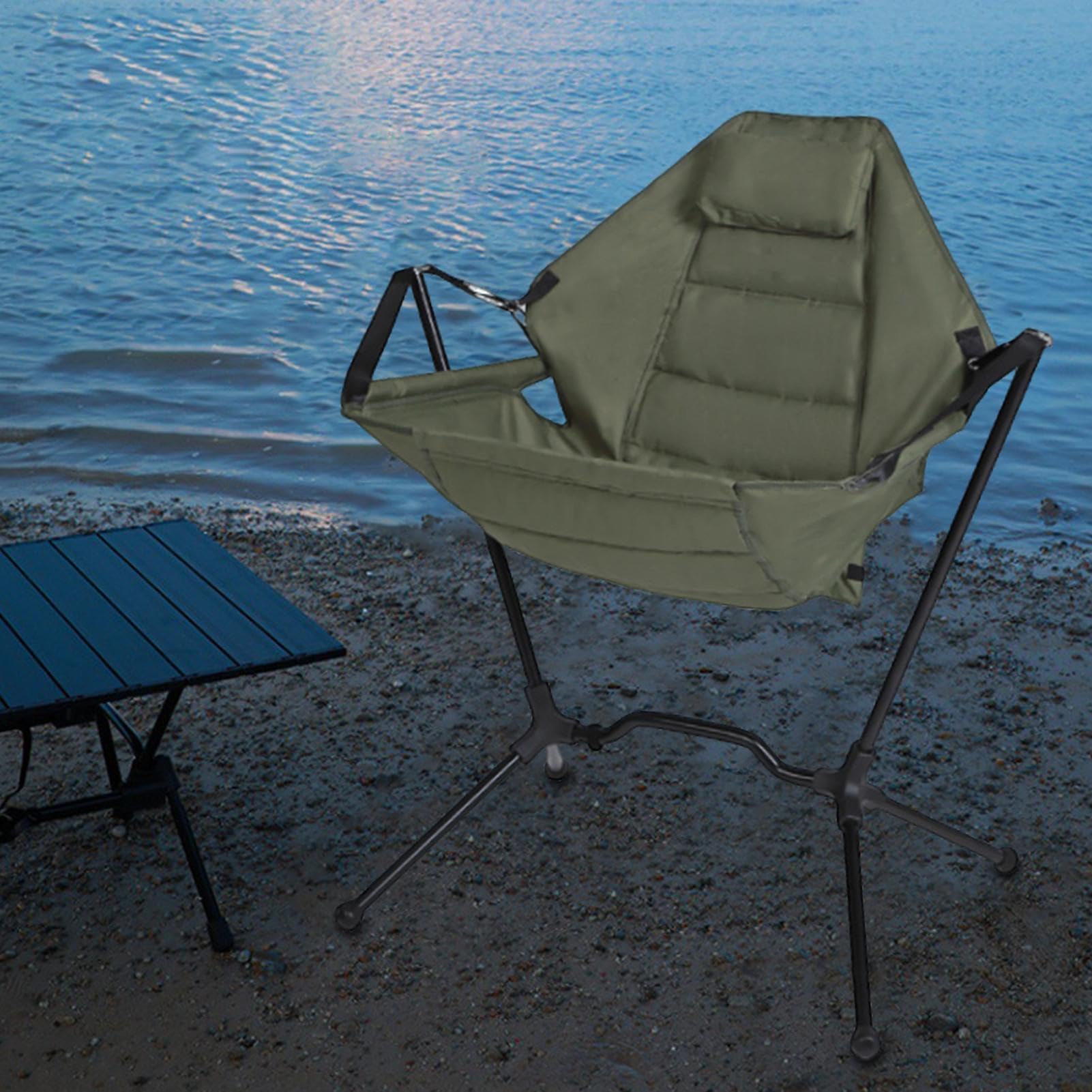 Hamac à bascule suspendu avec mouvement à bascule | Chaise hamac à bascule, chaise hamac pliable et réglable pour pelouse, salon, pique-nique, terrasse et cour