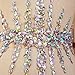 Individuality Handmade Bling Patches Sew On Fix Beaded Crystal Sequins Rhinestone Applique Trim for Wedding Dress DIY Bridal Belt 20x33cm Waist Decoration (AB)