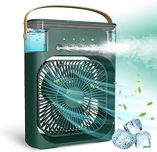 Drumstone (???????? ???????????????????? ????????????????????????????????) USB Powered Mini Air Cooler Fan with Evaporative Cooling, LED Light & 3 Speed Price In India