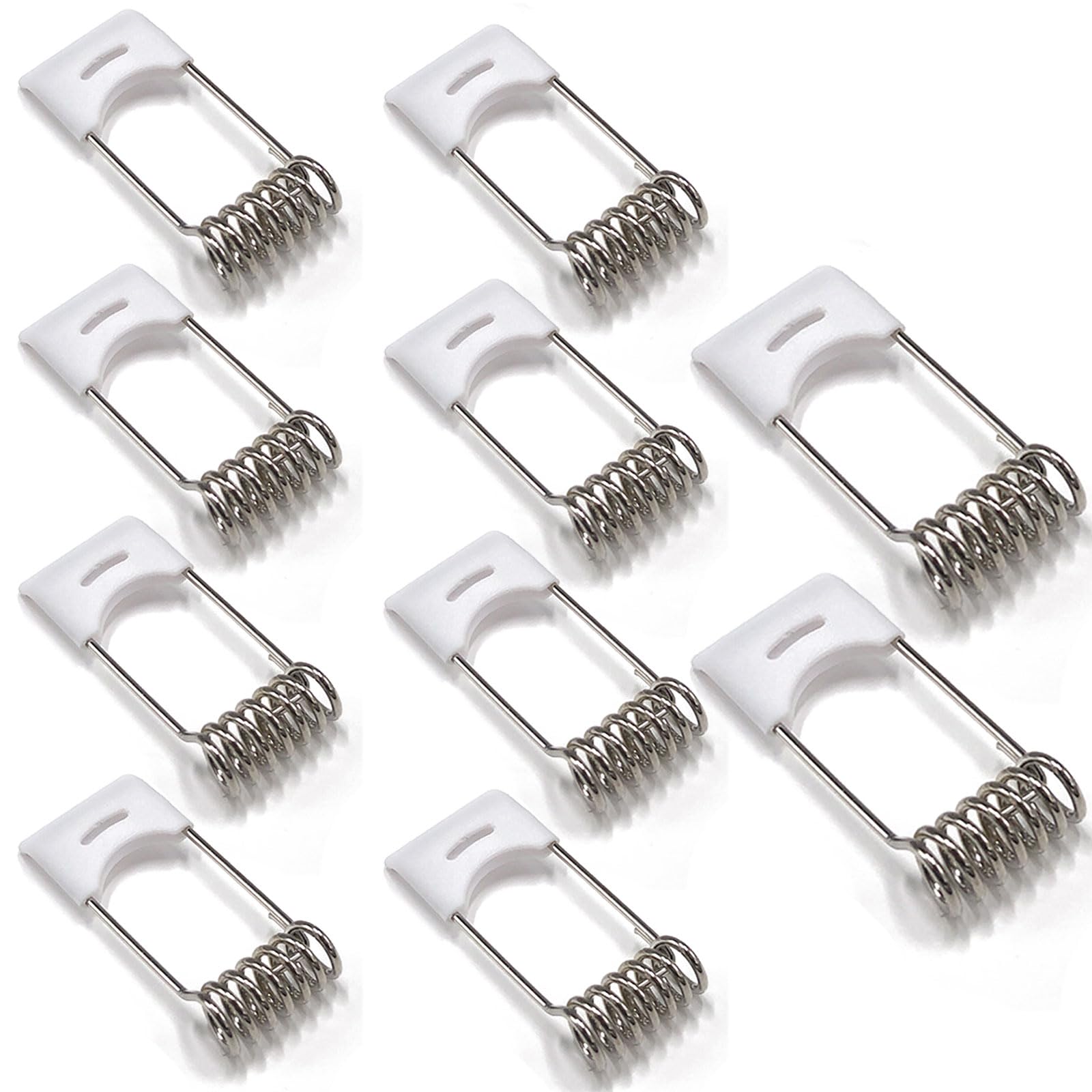 10Pcs Downlight Spring Clips, 45 x 17mm Twist Spring Retainer Clip Lamp Accessories for Recessed Ceiling Lighting Downlights White