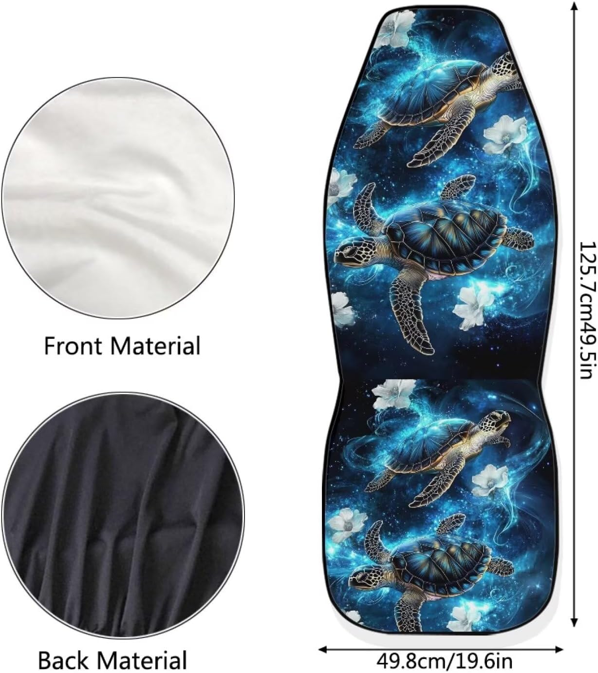 GIFTPUZZ Flower Turtle Car Seat Covers for Women Girls Gifts Front Seats Only Pray Cat Pattern Novelty Auto Interior Car Accessories Driver Seat Cover Universal Durable Bucket Seat Cover for Car SUV