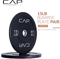 Vista 68 de CAP Barbell - Disco olímpico de goma para barra de pesas, para múltiples opciones