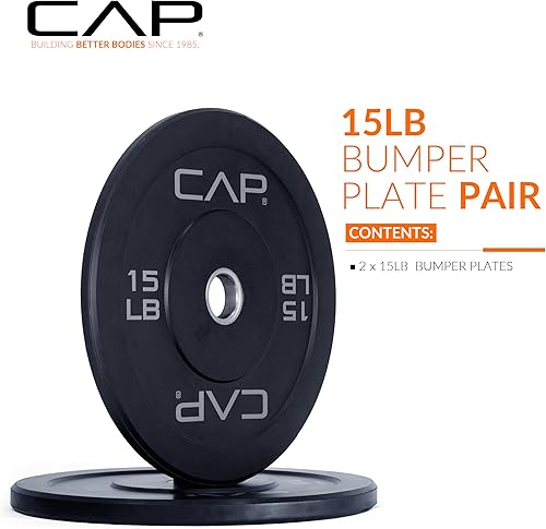 Miniatura 2 de CAP Barbell Rubber Olympic Bumper Plate Multiple Options