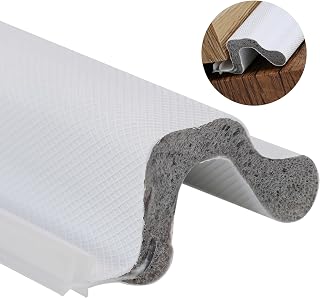 Kerf Weather Stripping Door & Window Seal - Groove Slot Installation, Weatherstrip for Large Gap, Dustproof, Waterproof, Soundproof & Thermal Insulation (20FT, White)