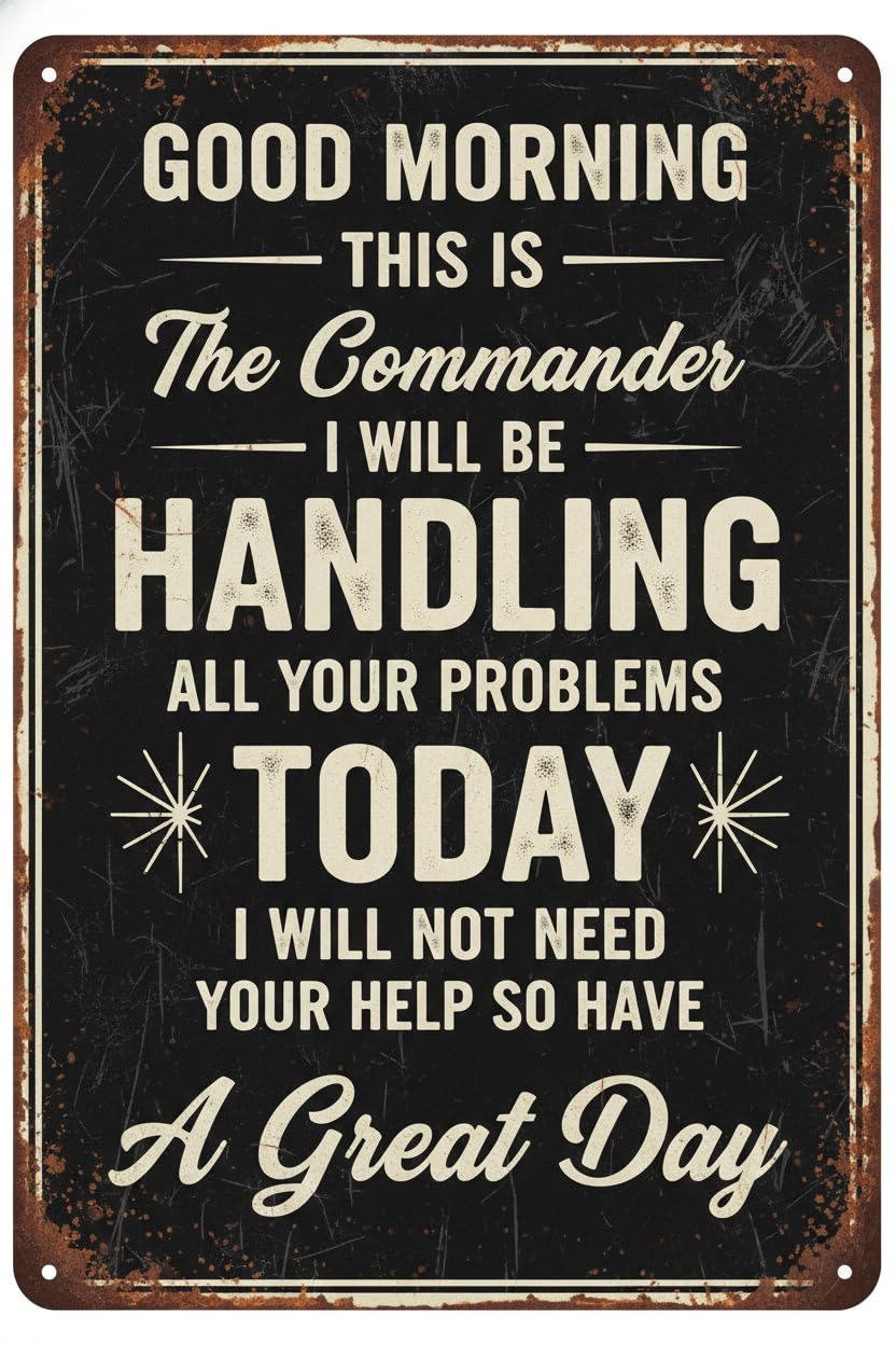 Good Morning This Is God Christian Tin Sign, 8x12 Inch