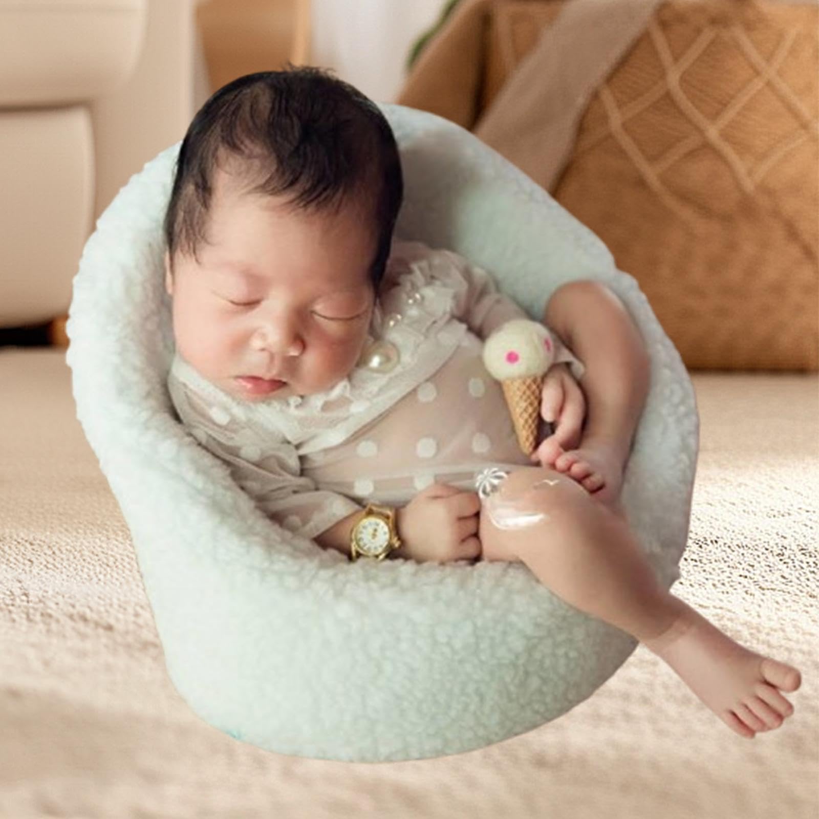 Propiedades de fotografía recién Nacida sofá cómodo pequeño sofá pequeño posando sofá Asiento para bebés Fotos para Baby Shower niñas para niñas
