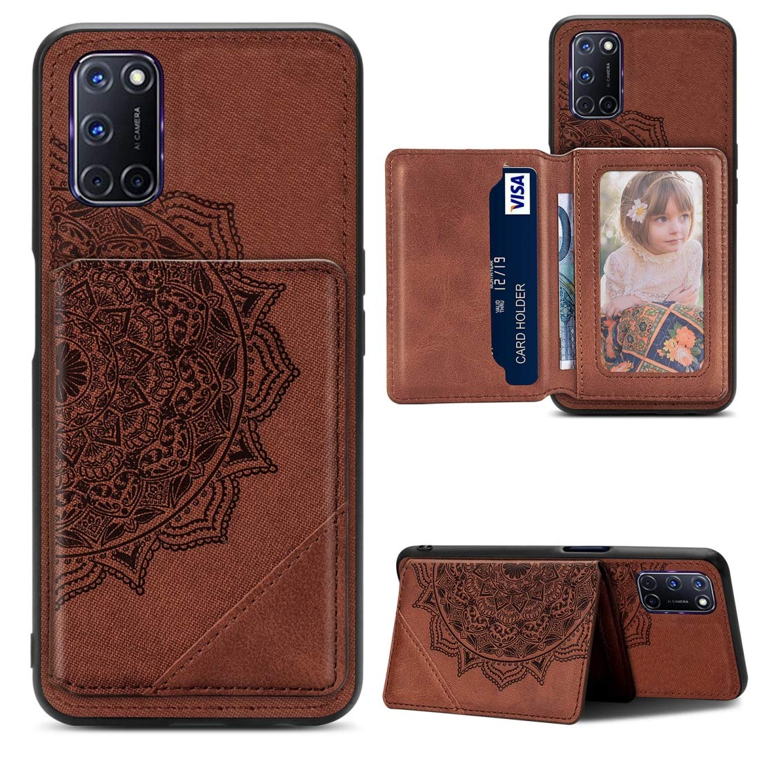 Luxury R Slim Leather Flip Cover For Oppo A52 A72 A92 Case Wallet Card Stand Magnetic Book Cover I358144808 - View #5